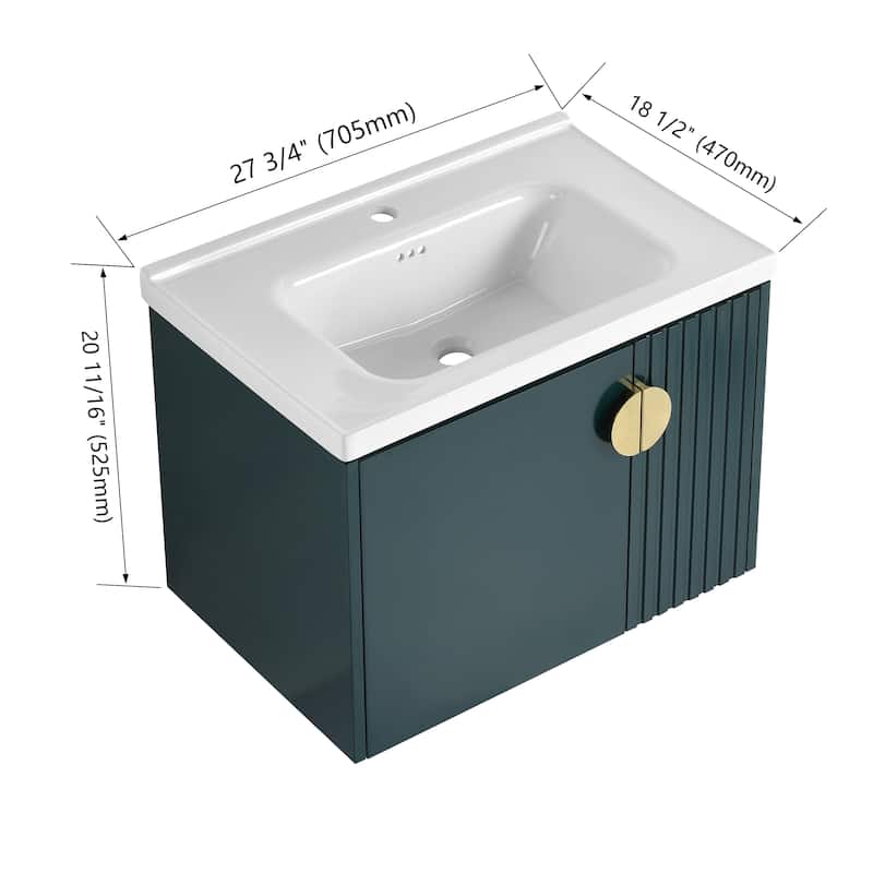 Topcraft Wall Mounted Bathroom Vanity with Sink