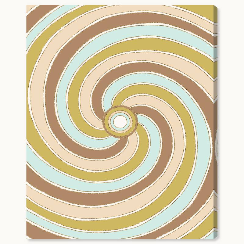 Wynwood Studio Canvas Abstract Candy Swirls Brown Glam Wall Art Canvas Print