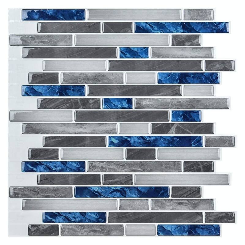 Art3d Peel and Stick Kitchen Backsplash, Self-Adhesive Wall Tile Stone Design, 10 Sheets