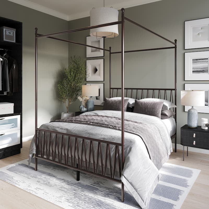 Clayfell Dallas Metal Canopy Bed