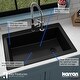 preview thumbnail 53 of 54, Karran Drop-In Quartz Composite 1-Hole Single Bowl Kitchen Sink - 33" x 22" x 9"