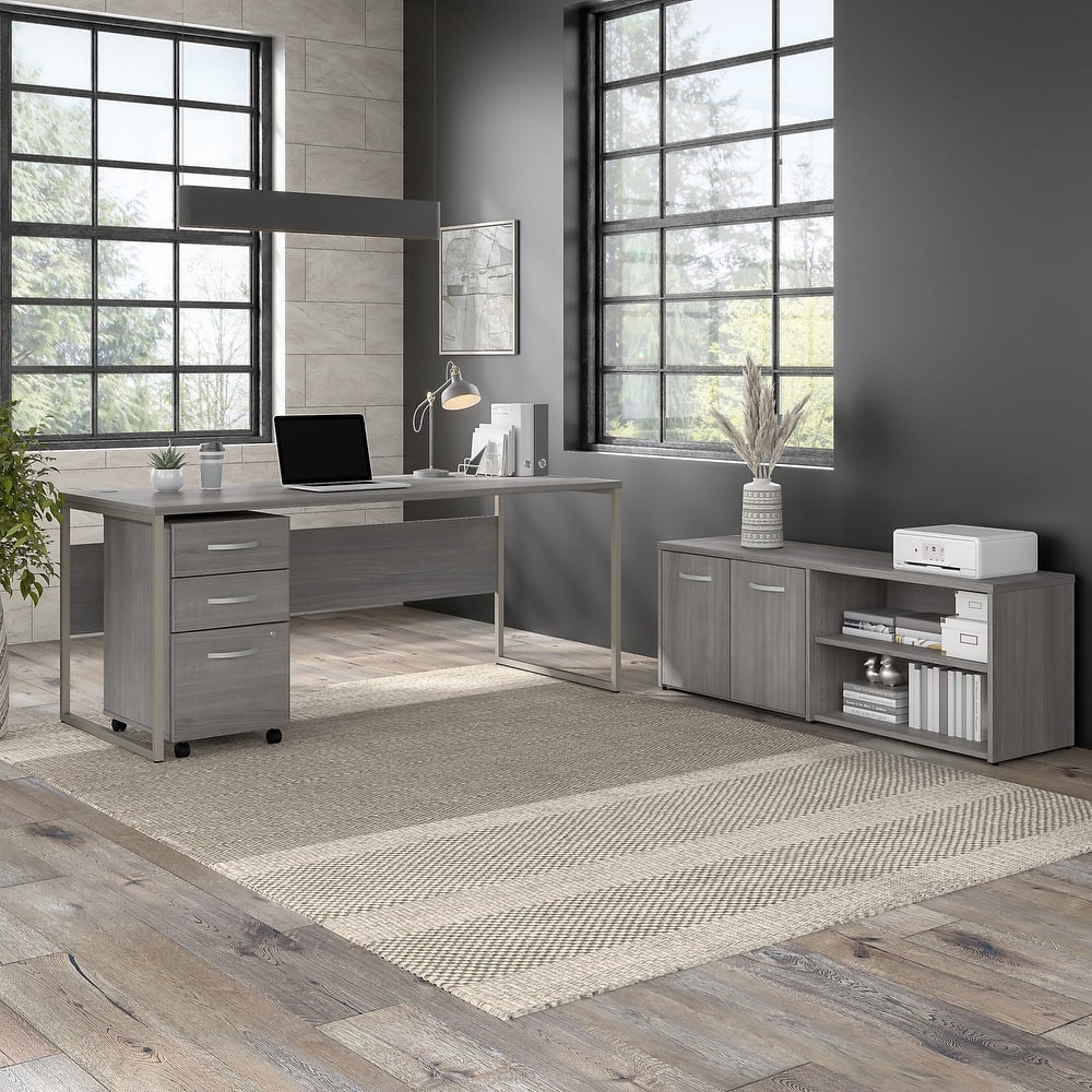 Hybrid 72W Computer Desk with Storage Set by Bush Business Furniture