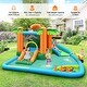 preview thumbnail 8 of 7, 7-in-1 Inflatable Water Slide Park with Trampoline Climbing and 750W Blower - Multicolor - 169.5" x 148" x 81" (L x W x h)