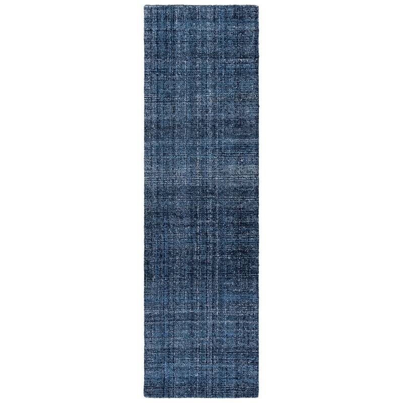 SAFAVIEH Handmade Abstract Cliff Rug - 2'3" x 8' Runner - Navy/Black