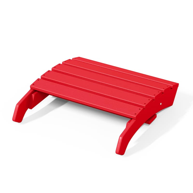 Altura Outdoor Eco-Friendly All Weather Adirondack Chairs with Ottomans (4-Piece Conversation Set)