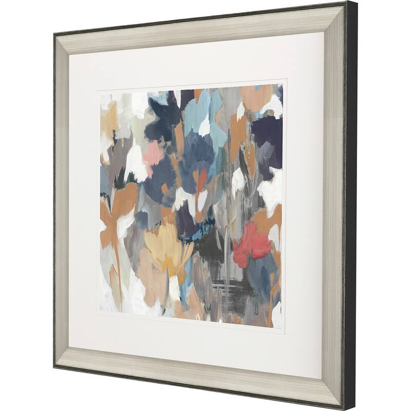 Corner Flower Stand I Framed Art Giclee Under Glass - Blue