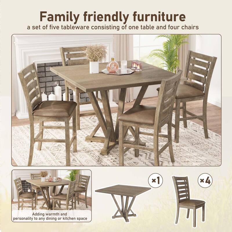 Modern Square Counter Table 45inch
