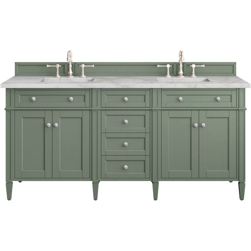 James Martin Vanities 650-V72-FVSL Brittany 72" Free Standing Double - Smokey Celadon