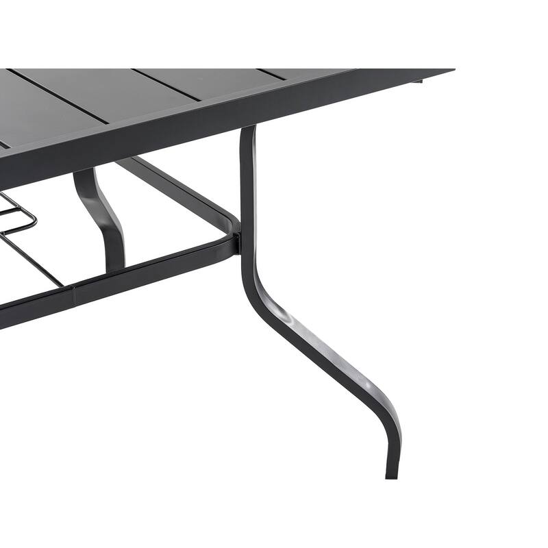 Outdoor 5-Piece Dining Set, Stackable Chairs and 37'' Table - 37 inches table