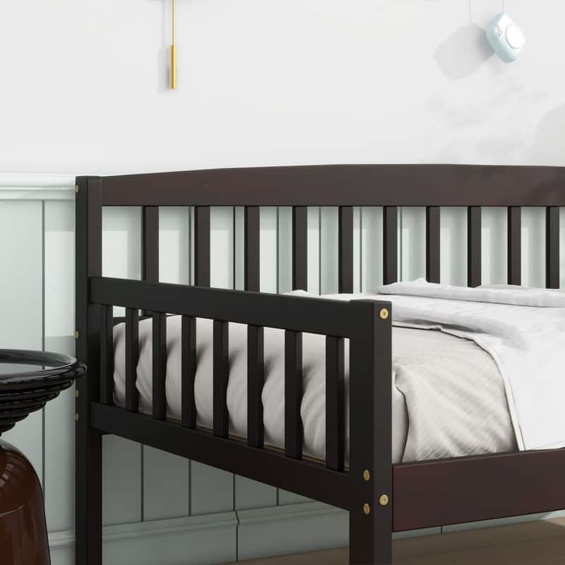 Twin Size Pine Wood Daybed with two Storage Drawers