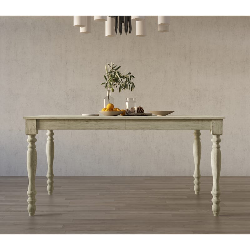 Lily 7-pieces Dining Table and Chair - Table only - Antique Grey
