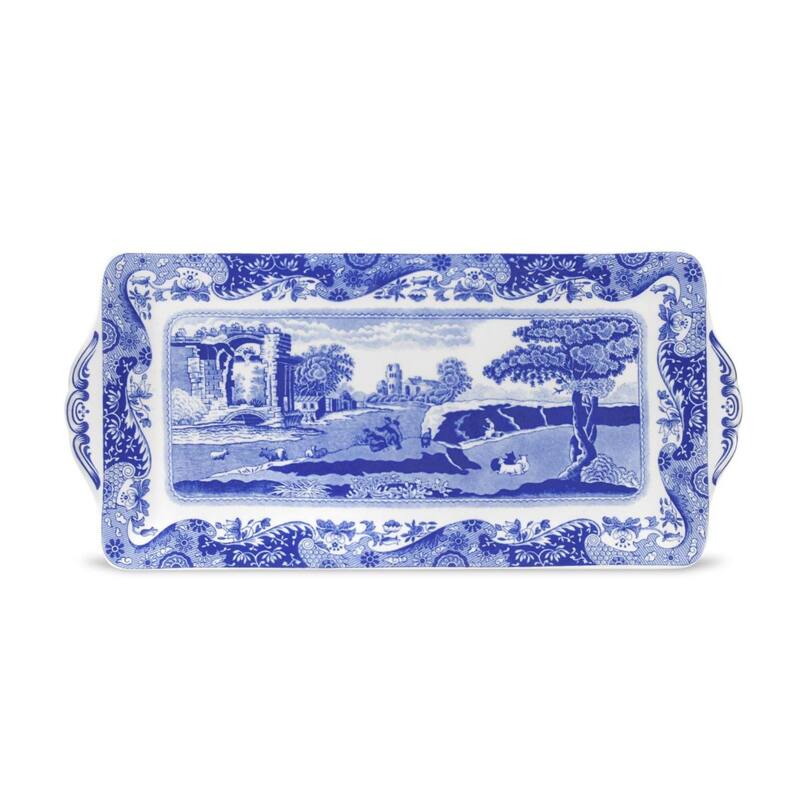 Spode Blue Italian Sandwich Tray - 13 inch - 13 inch
