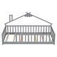 preview thumbnail 32 of 31, Twin Size Pine Wood House-Shaped Bed with Guardrails, No Door