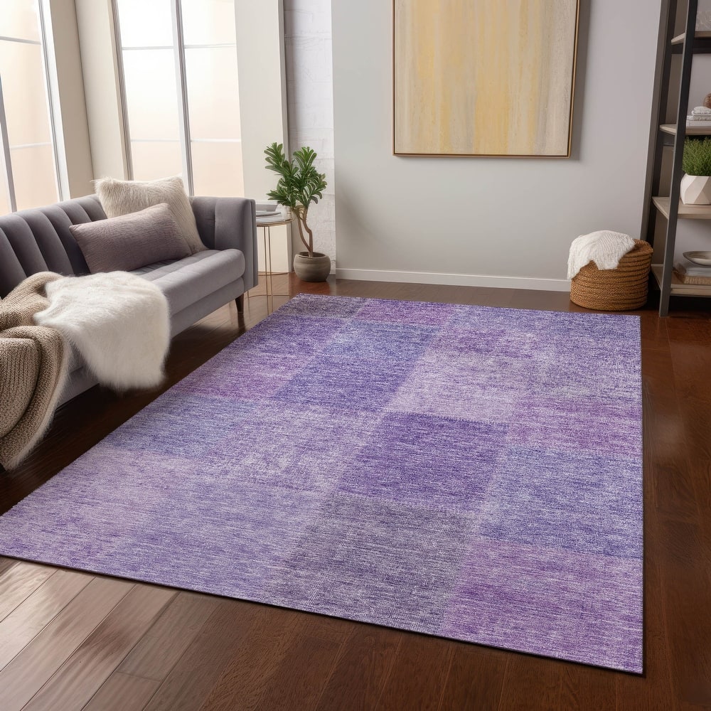Machine Washable Indoor/ Outdoor Chantille Vintage Patchwork Rug