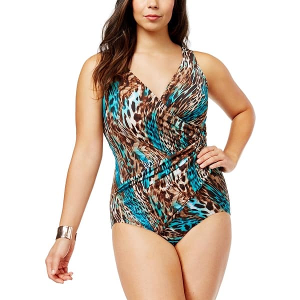 Shop Miraclesuit Womens Charming Cheetah Tummy Control One Piece