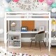 preview thumbnail 1 of 12, Twin size Loft Bed With Desk and Writing Board,2 Drawers Cabinet,Solid Construction White