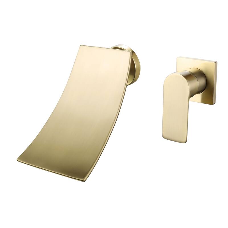 Single Handle Matte Black Waterfall Bathroom Sink Faucet