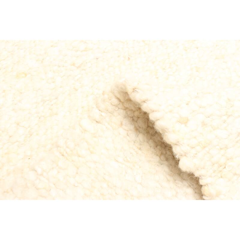 ECARPETGALLERY Braid weave Sienna Cream Wool Rug - 5'3 x 8'2