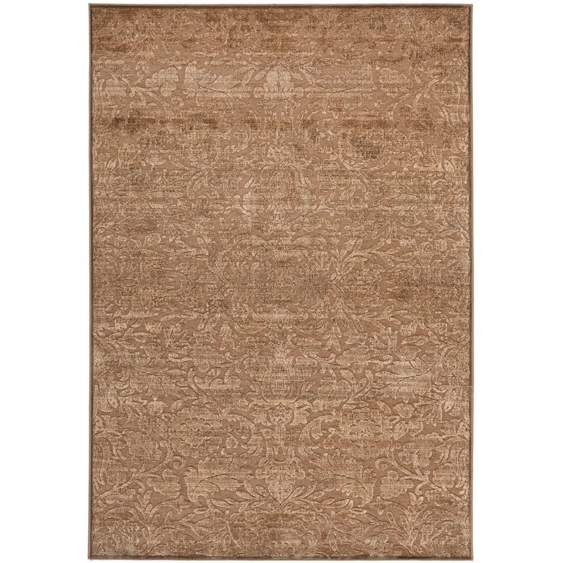 Martha Stewart by SAFAVIEH Heritage Bloom Viscose/ Chenille Rug - 4' x 5'7" - Soft Anthracite/Camel