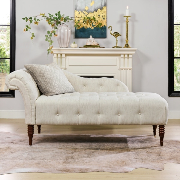 Gracewood Hollow Toretto Right Arm Facing Tufted Chaise Lounge Bench. Opens flyout.