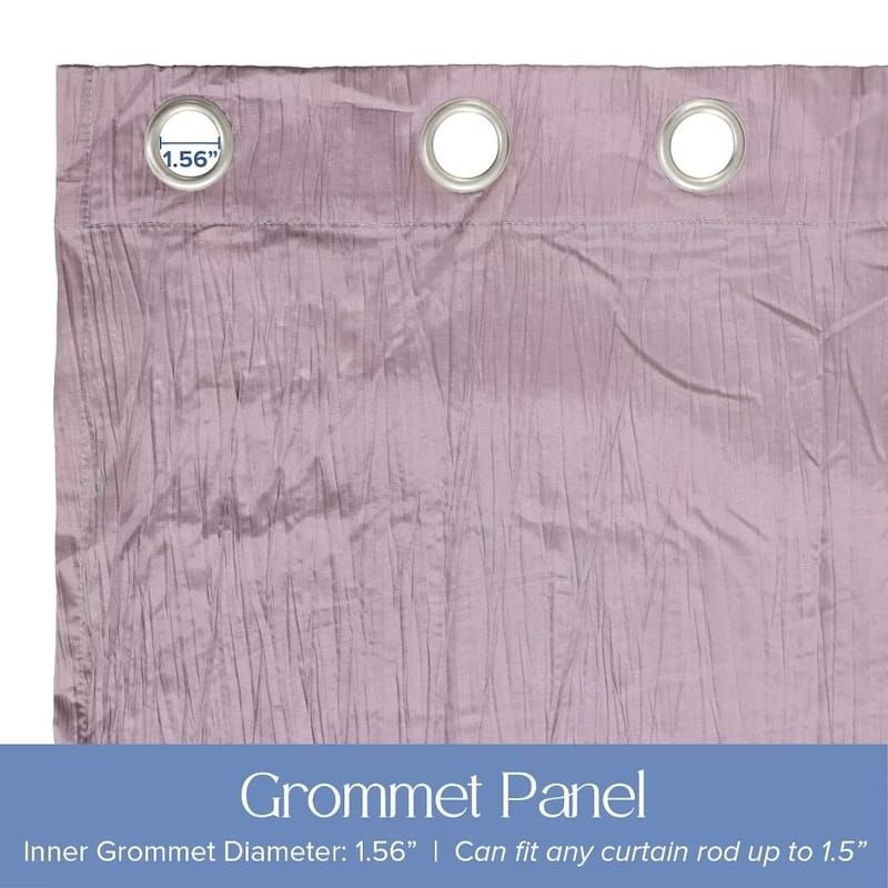 Cotton Blend Broomstick Crush Grommet Curtain Pair