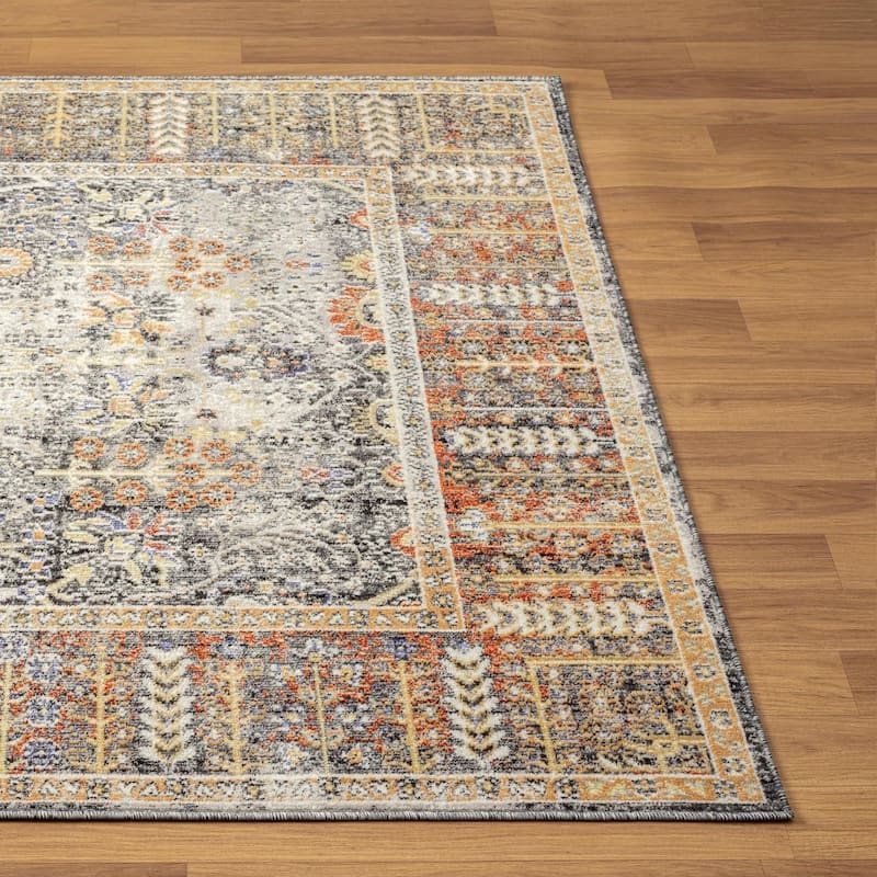 Luxe Weavers Bohemian Distressed Oriental Floral Area Rug
