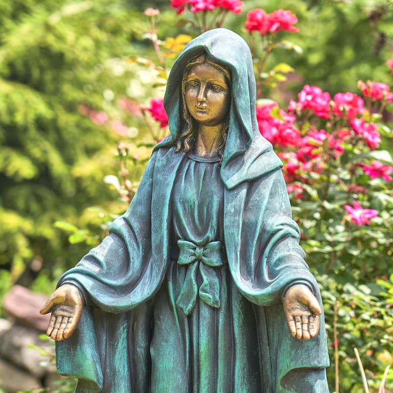 36" Tall Mother Mary Garden Statue - 16" L x 15.5" W x 36" H
