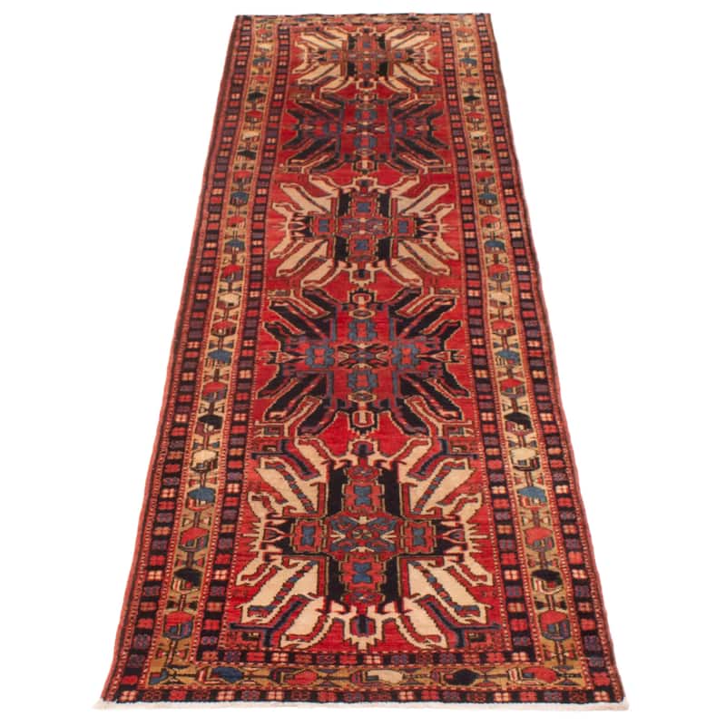ECARPETGALLERY Hand-knotted Konya Anatolian Red Wool Rug - 3'3 x 10'8