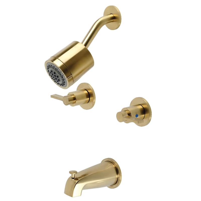 Kingston Brass NuvoFusion Tub and Shower Trim Package with 1.8 GPM - Brushed Brass