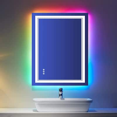 Toolkiss LED Bathroom Vanity Mirror in RGB Backlit + Front Lighted