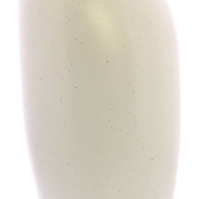 11 Inches Handmade Ceramic Vase, Beige and White
