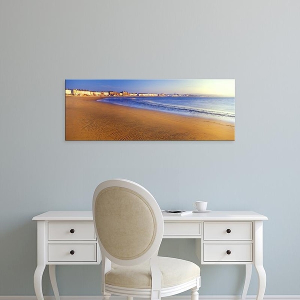 Easy Art Prints Panoramic Images's 'Beach, Weymouth, Dorset, England' Premium Canvas Art