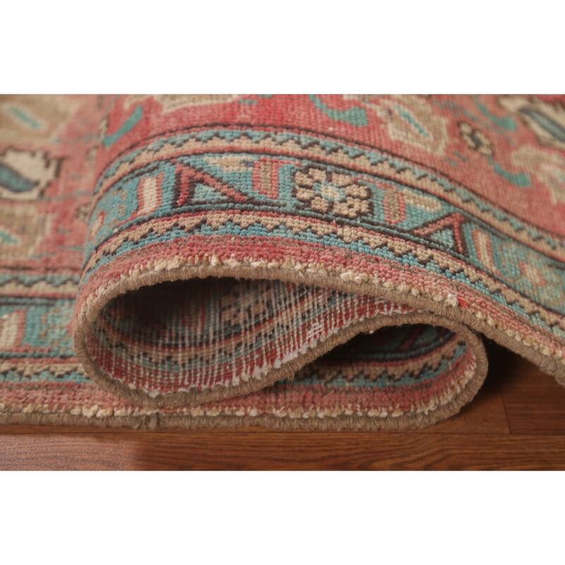Geometric Tabriz Persian Vintage Rug Handmade Wool Carpet - 3'6"x 4'8"