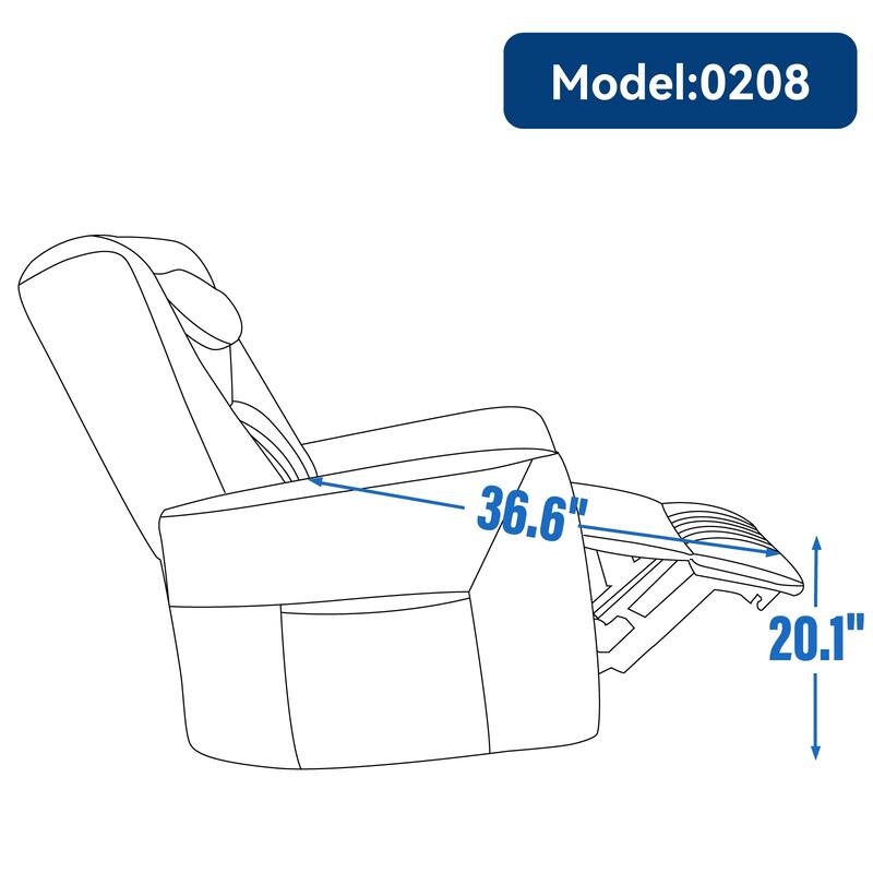 Beige Power Recliner with Swivel, Rocking Motion & Lumbar Pillow