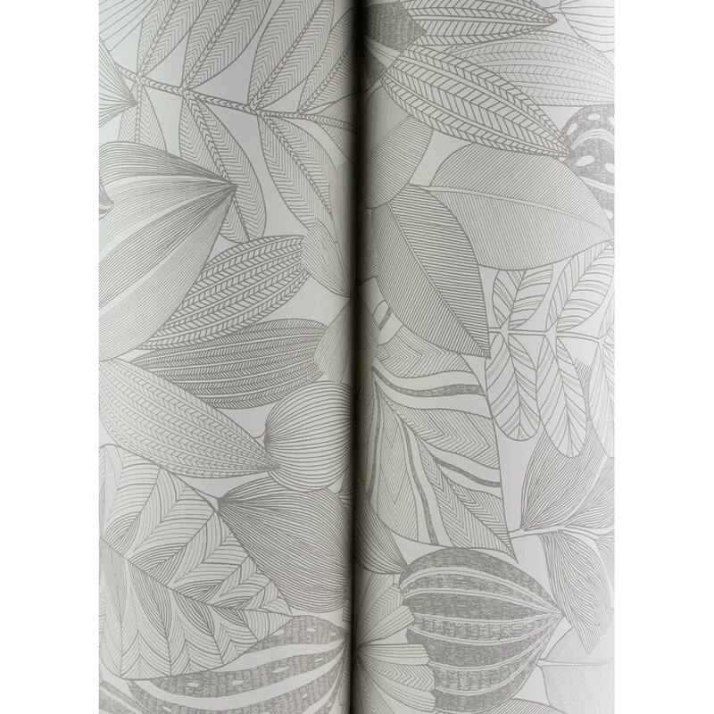 A-Street Prints Mathias Grey Botanical Wallpaper
