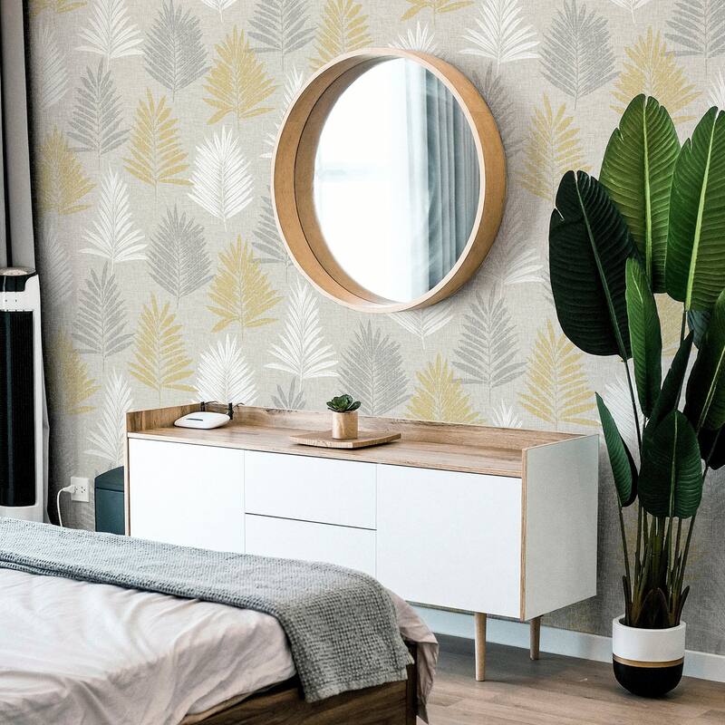 Arthouse Willis Mustard Palm Frond Wallpaper