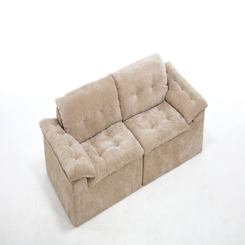 Modular Convertible Cushioned Sleeper Sofa Set