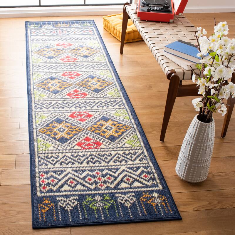 SAFAVIEH Journey Machine Washable Slip Resistant Klasine Boho Tribal