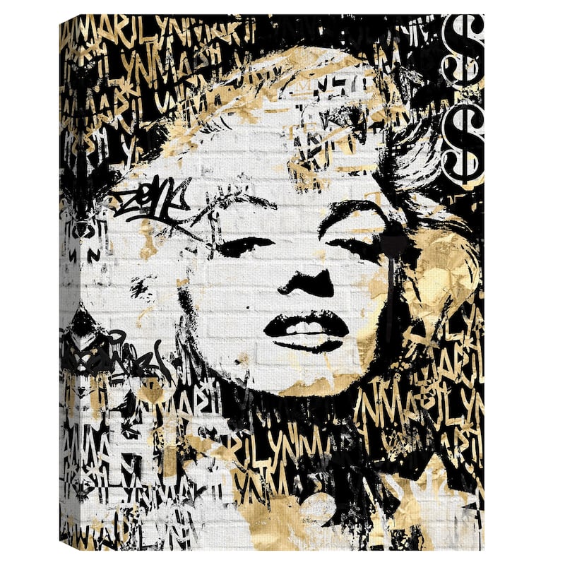 Marilyn in Gold by Belle Maison Canvas Art Print
