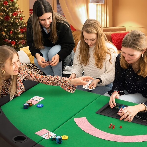 poker Giantex 8 Player Poker Table Foldable, 72