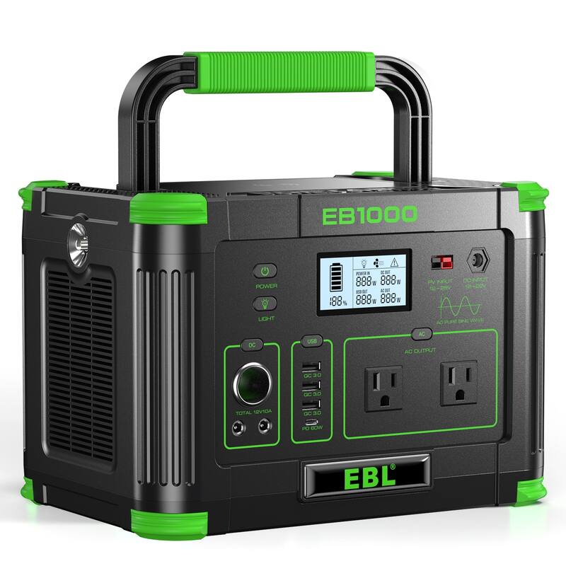 EBL Portable Power Station Voyager 1000W - Black