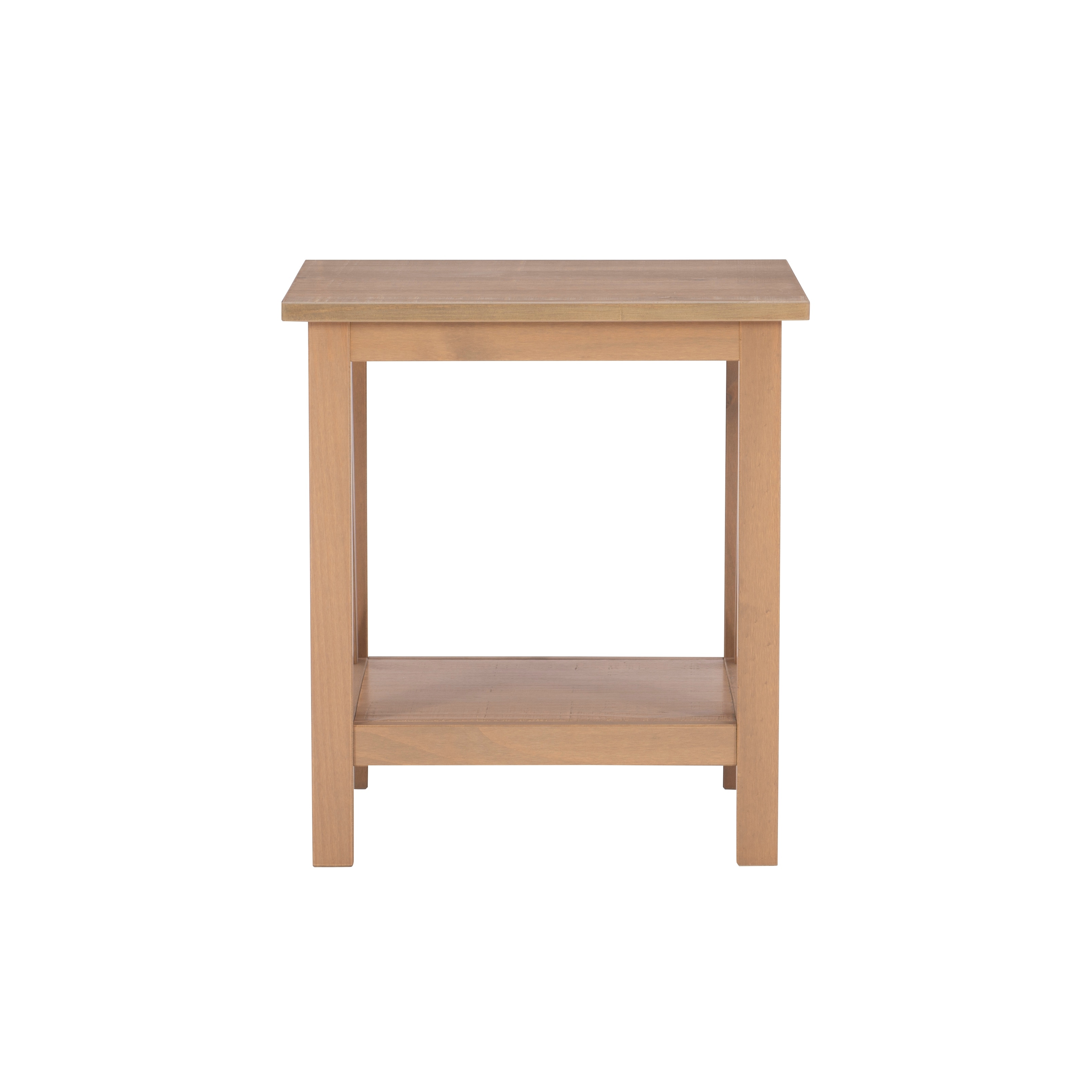 Titian End Table with Bottom Shelf 22 inches Tall Rustic