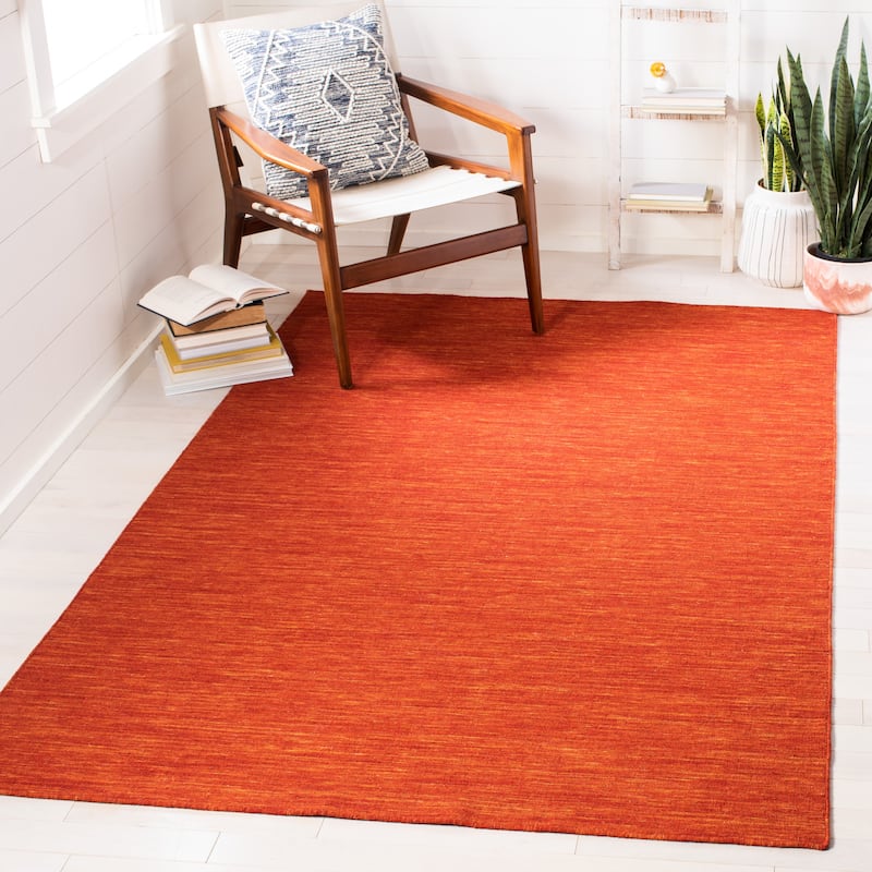 SAFAVIEH Handmade Kilim Aiman Wool Rug - 8' x 10' - Red/Rust
