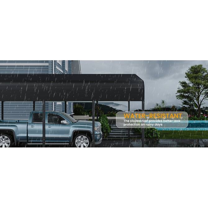 GDF Studio - Ironhaven Pro Industrial 15 x 25 FT Metal Carport