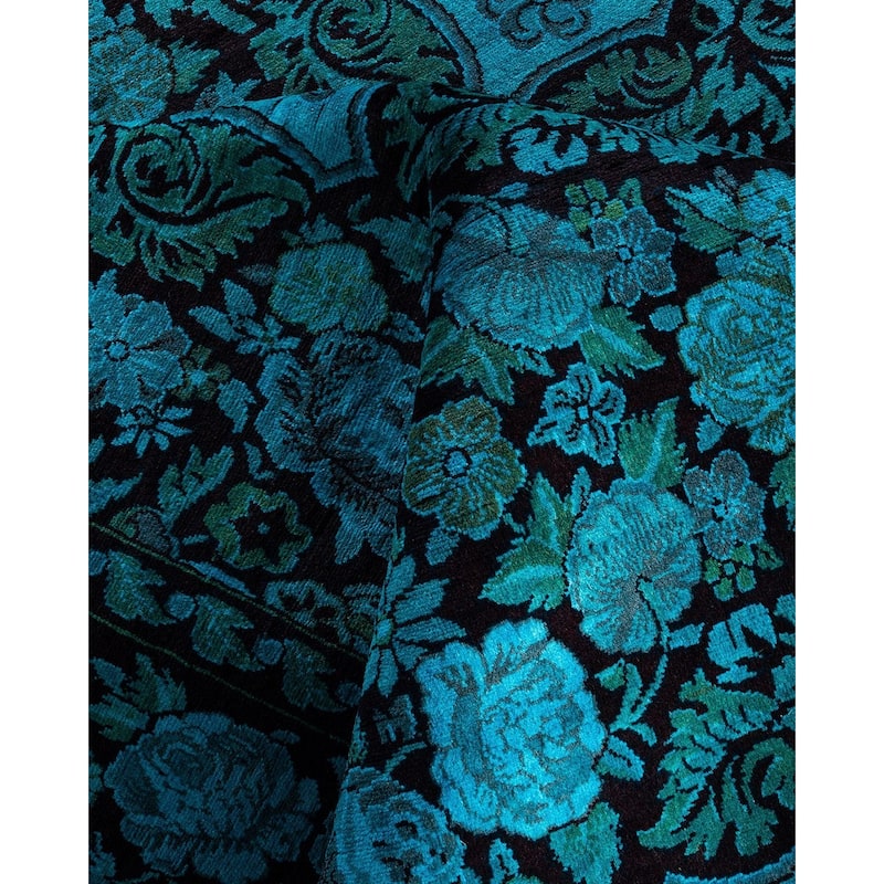 Fine Vibrance One-of-a-Kind Handmade Area Rug - Blue, 10' 4" x 13' 5" - 10' 4" x 13' 5"