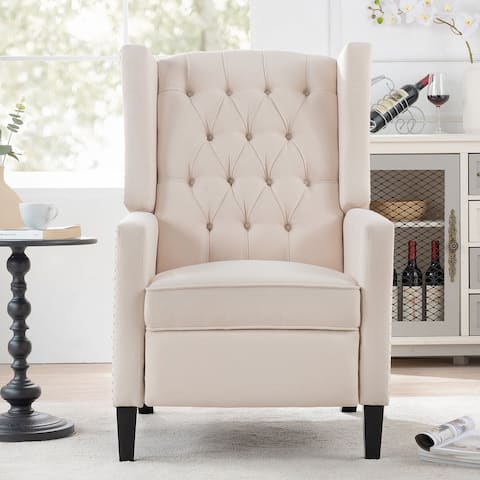 27" Wide Tufted Fabric Wingback Chair