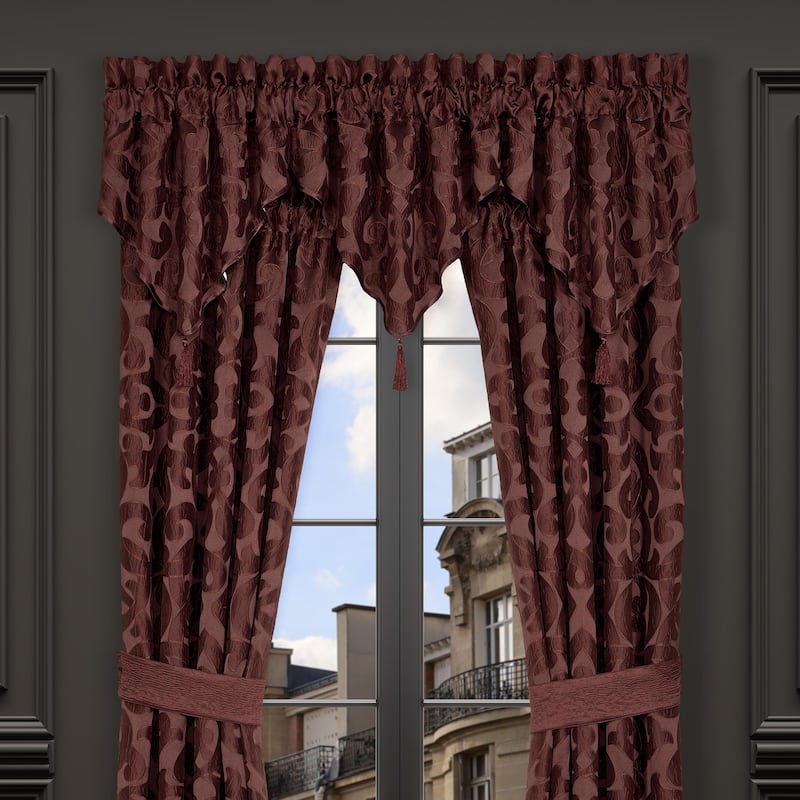 La Boheme Maroon Window Panel Pair