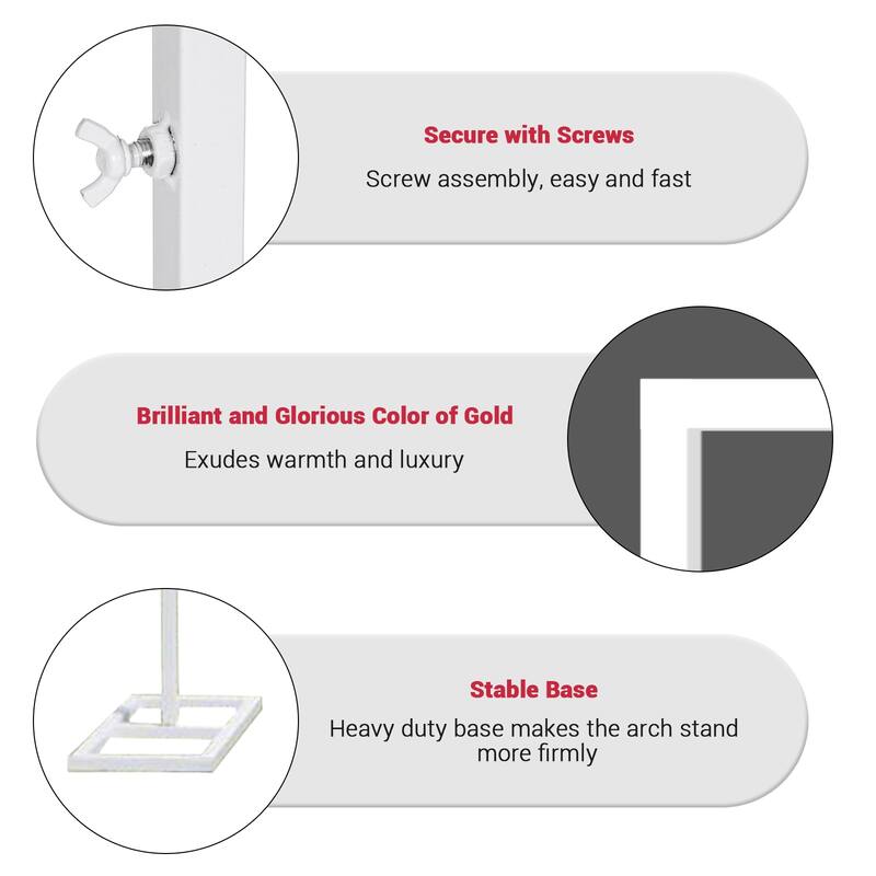 8FT x 8FT Metal Arch Backdrop Stand, Square Metal Arch-for Ballon Flowers, Wedding Arch Stand, for Anniversary Ceremony,