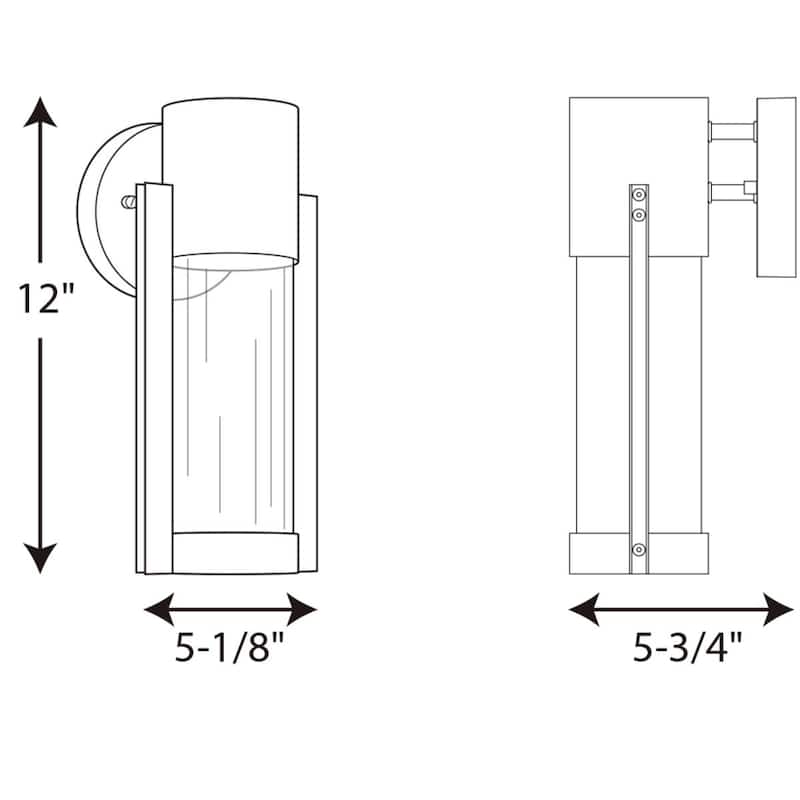 Z-1030 Collection One-Light LED Small Wall Lantern - 15.120" x 12.250" x 7.750" - 15.120" x 12.250" x 7.750"