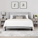 preview thumbnail 1 of 70, Spruce & Spring Eleanor Upholstered Platform Bed Frame with Vertical Stripe Headboard Grey-Channel Headboard - Full